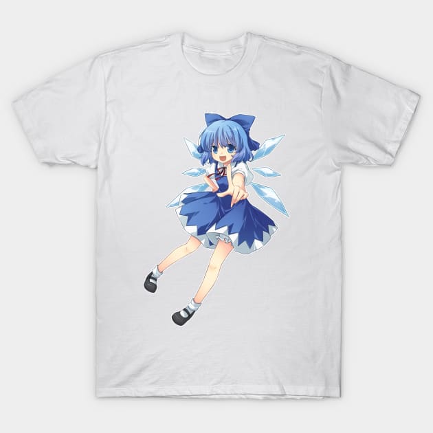 Cirno Pointing T-Shirt by KokoroPopShop